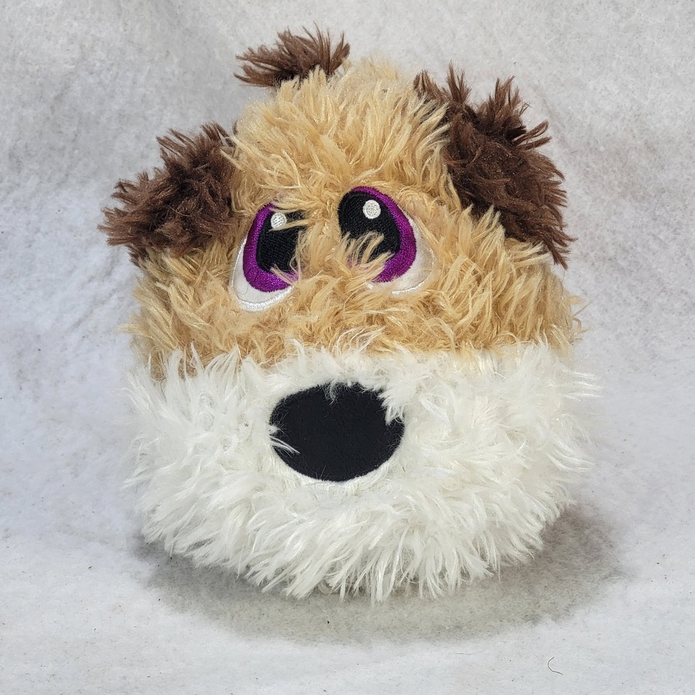 Stuffies Dog Plush Toy Zipper Mouth Storage Secret Pocket Magnet Feet Tan Brown